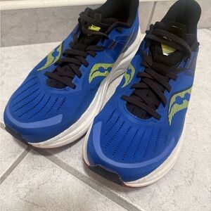 Saucony mens TempusSneaker/ blue raz/acid Men’s 9, Women’s 10.5, lightly worn